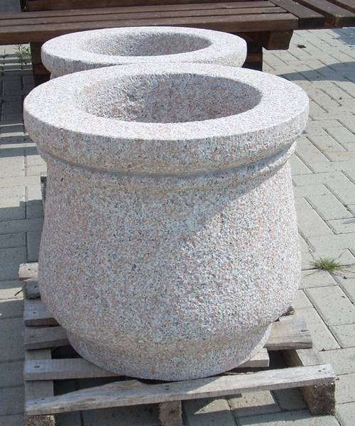 vaso tondo in pietra