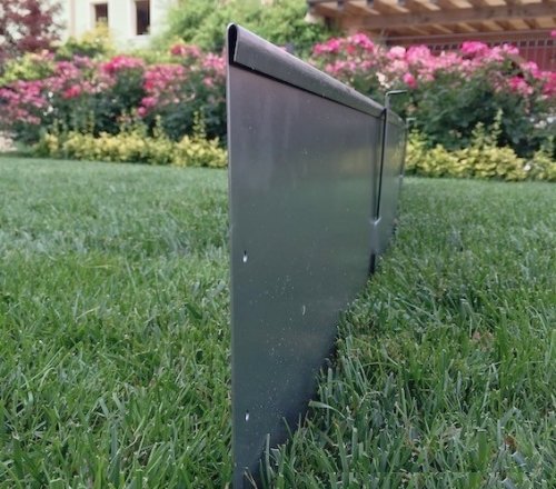 Bordo Giardino In Acciaio Corten - Altezza 25,4 Cm, Lunghezza 100 Cm - Pieghevole Per Aiuole E Prati