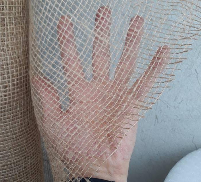 Tessuto Di Juta, Venduto Al Metro, Larghezza 137 Cm, Colore Naturale - Foto 3