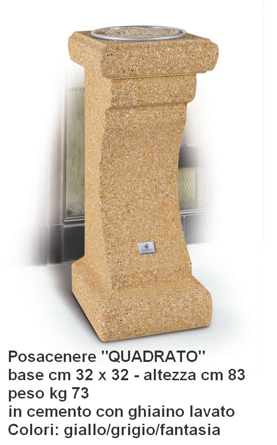 posacenere cemento quadrato