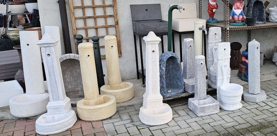fontanelle in cemento da giardino