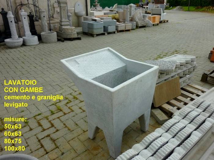 Lavatoio in cemento una vasca
