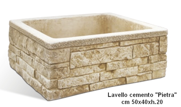 Lavandino da esterno con piedi 60x50x90h / cm 60x60x90h - lavandini da  esterno, lavelli, lavabi