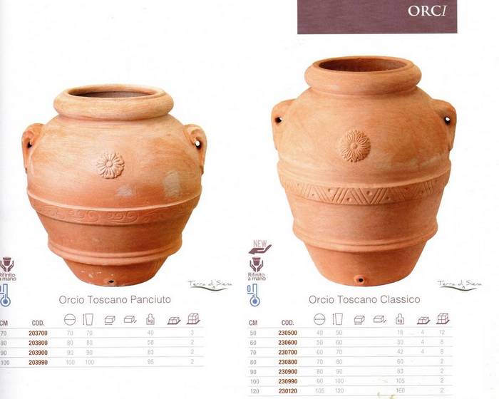 orci toscani in terracotta orci toscani