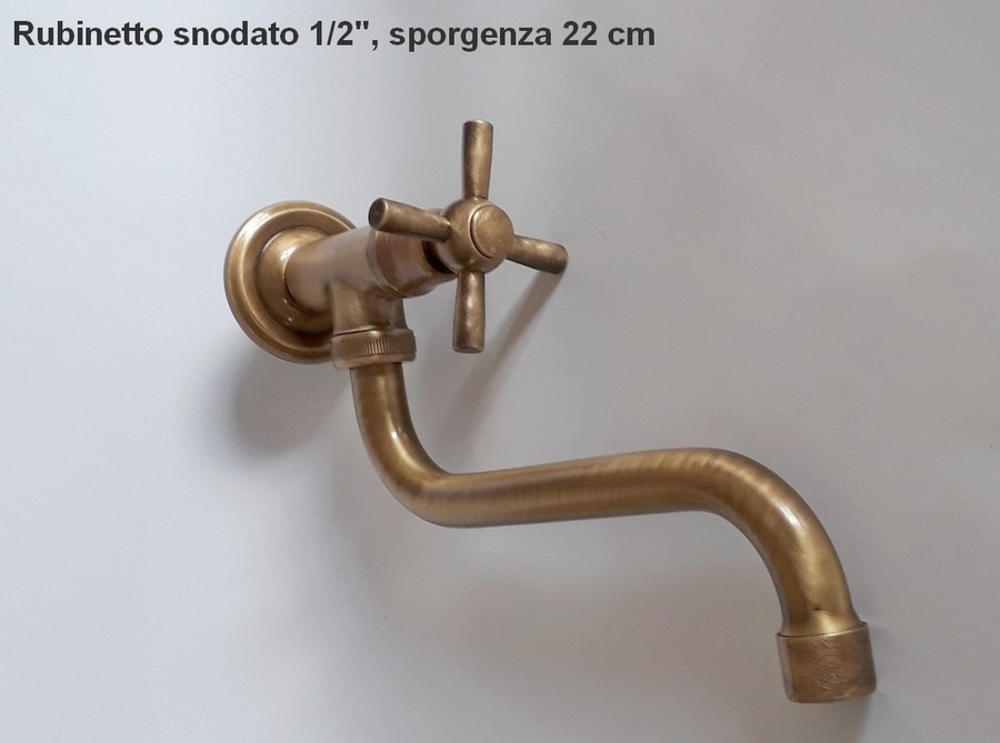 rubinetto snodato bronzato